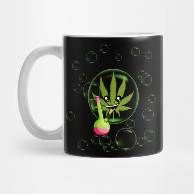 WEED LEAF BONG by LadiesGoldenSpiral